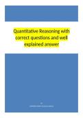 Quantitative Reasoning with correct questions and well explained answers