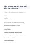 WGU - D073 EXAM 2026 WITH 100&percnt;  CORRECT ANSWERS 