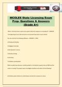 MCOLES State Licensing Exam Prep- Questions & Answers &lpar;Grade A&plus;&rpar;