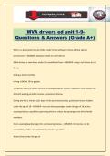 MVA drivers ed unit 1-9- Questions & Answers &lpar;Grade A&plus;&rpar;