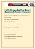 MVA driving school final Exam Questions & Answers &lpar;Grade A&plus;&rpar;