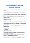 COSC 1436 Chapter 2 Quiz With Complete Solutions
