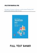Test bank for Principles of Taxation for Business and Investment Planning 2023 Edition 26th Edition with test questions and answers graded A&plus;