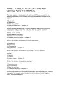 NURS 3110 FINAL CLICKER QUESTIONS WITH VERIRIED ACCURATE ANSWERS