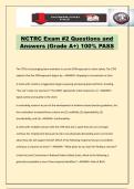 NCTRC Exam &num;2 Questions and Answers &lpar;Grade A&plus;&rpar; 100&percnt; PASS