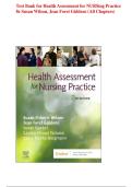 Test Bank For Health Assessment for Nursing Practice&comma; 8th Edition by Jean Foret Giddens&period;LATEST EDITIO N&lpar;2026&rpar;
