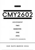CMY2602 Assignment 1 Answers - Semester 1 &comma; 2026 &vert; Due Date March 2026