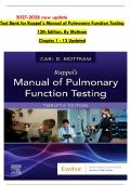 Test Bank for Ruppel&rsquo;s Manual of Pulmonary Function Testing  12th Edition&comma; By Mottram Chapter 1 - 13 Updated