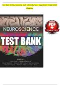 Test Bank for Neuroscience&comma; Sixth Edition Purves &bull; Augustine &bull; Fitzpatrick 34  Chapters