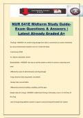 NUR 641E Midterm Study Guide- Exam Questions & Answers &vert; Latest Already Graded A&plus;NUR 641E Midterm Study Guide- Exam Questions & Answers &vert; Latest Already Graded A&plus;