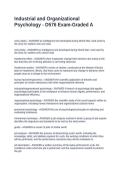 Industrial and Organizational Psychology - D576 Exam-Graded A