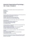 Industrial Organizational Psychology - Veit - Exam 1-Graded A