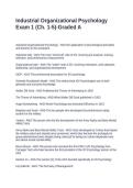 Industrial Organizational Psychology Exam 1 &lpar;Ch&period; 1-5&rpar;-Graded A
