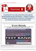 Test Bank for Varcarolis&rsquo; Essentials of Psychiatric Mental Health Nursing&comma; 5th Edition &ndash; Chyllia D&period; Fosbre &vert; Complete Exam Questions & Answers &vert; All Chapters 1&ndash;28 &vert; NCLEX Psychiatric Nursing Study Guide
