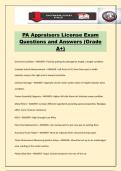 PA Appraisers License Exam Questions and Answers &lpar;Grade A&plus;&rpar;