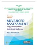 Test Bank for Advanced Assessment&colon; Interpreting Findings and Formulating Differential Diagnoses 5th Edition by Goolsby & Grubbs