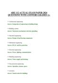 ARE 112 ACTUAL EXAM PAPER 2026 QUESTIONS WITH ANSWERS GRADED A&plus;