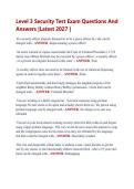 Level 3 Security Test Exam Questions And  Answers &vert;Latest 2027 &vert; 