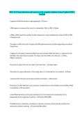 BISC 261 Exam Questions and answers with complete solutions Latest Updated 2025 &vert;Verified