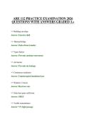 ARE 112 PRACTICE EXAMINATION 2026 QUESTIONS WITH ANSWERS GRADED A&plus;