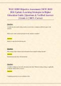 WGU D389 Objective Assessment &lpar;2025&ndash;2026 Update&rpar; &vert; Learning Strategies in Higher Education &vert; Questions & Verified Answers &vert; Grade A