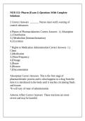 NUR 112&colon; Pharm &lpar;Exam 1&rpar; Questions With Complete Solutions