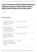 Career Information NAVY E6 PMKEE &lpar;2026&rpar; Exam Questions & Answers &vert; 100&percnt; Verified solutions &lpar;2026&rpar; UPDATE &vert;2026&excl;&excl; STUDY GUIDE EXAM