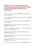 SFFMA FF1&comma; FF2&comma; and Hazmat Question Practice  Examination Questions and Correct Answers &lpar;Verified  Answers&rpar; Plus Rationales 2027 Q&A &vert; Instant  Download Pdf