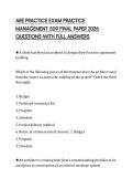 ARE PRACTICE EXAM PRACTICE MANAGEMENT 509 FINAL PAPER 2026 QUESTIONS WITH FULL ANSWERS
