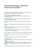 Industrial Psychology - p323 Final Exam Review-Graded A