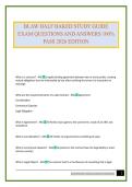BLAW HALF BAKED STUDY GUIDE EXAM QUESTIONS AND ANSWERS 100&percnt; PASS 2026 EDITION