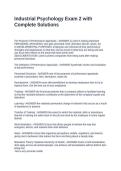 Industrial Psychology Exam 2 with Complete Solutions