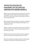 ARE PRACTICE EXAM PRACTICE MANAGEMENT 509 TEST PAPER 2026 QUESTIONS WITH ANSWERS GRADED A&plus;