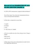 Microsoft AZ-104 EXAMINATION SET 2026 SOLVED QUESTIONS GRADED A&plus;