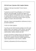 NUR 242 Exam 1 Questions With Complete Solutions