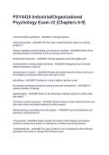 PSY4410 Industrial Organizational Psychology Exam -2 &lpar;Chapters 6-9&rpar;