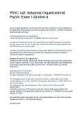 PSYC 142 Industrial Organizational Psych Exam 1-Graded A