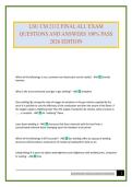 LSU CM 2112 FINAL ALI&period; EXAM QUESTIONS AND ANSWERS 100&percnt; PASS 2026 EDITION