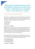 Rutgers Intro to Management Exam &num;2 Actual Exam 2026&sol;2027&colon; Questions and Verified Answers &vert; Graded A&plus; with Detailed Answers for Business Success &ndash; Pass Guaranteed - A&plus; Graded
