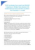 NATE Gas Heating Exam Actual Exam 2026&sol;2027&colon; Comprehensive Multiple Choice Questions with Verified & Revised Answers for HVAC Excellence &ndash; Pass Guaranteed - A&plus; Graded