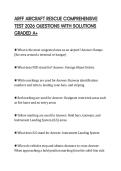 ARFF AIRCRAFT RESCUE COMPREHENSIVE TEST 2026 QUESTIONS WITH SOLUTIONS GRADED A&plus;