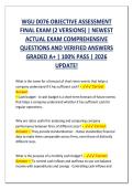 WGU D076 OBJECTIVE ASSESSMENT  FINAL EXAM &lpar;2 VERSIONS&rpar; &vert; NEWEST  ACTUAL EXAM COMPREHENSIVE  QUESTIONS AND VERIFIED ANSWERS  GRADED A&plus; &vert; 100&percnt; PASS &vert; 2026  UPDATE&excl; 