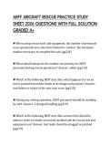 ARFF AIRCRAFT RESCUE PRACTICE STUDY SHEET 2026 QUESTIONS WITH FULL SOLUTION GRADED A&plus;