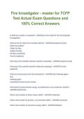 Package deal for TCFP Practice Test Exam &ndash; Certified Questions with Verified Answers&comma; Graded A&plus; 2026&sol;2027 &ndash; Texas Commission on Fire Protection