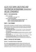 UT Austin &vert; ELITE Test Bank&colon; Obstetric & Postpartum Hemorrhage &lpar;2026&sol;2027 Relias & WHO Standards&rpar; &ndash; Mastering the E-MOTIVE Bundle & QBL Laws