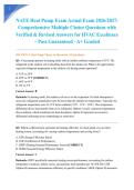 NATE Heat Pump Exam Actual Exam 2026&sol;2027&colon; Comprehensive Multiple Choice Questions with Verified & Revised Answers for HVAC Excellence &ndash; Pass Guaranteed - A&plus; Graded