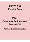 FDNYC G60 Practice Exam Questions and Answers &vert; Study Guide PDF
