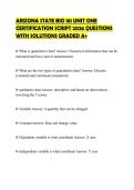 ARIZONA STATE BIO 181 UNIT ONE CERTIFICATION SCRIPT 2026 QUESTIONS WITH SOLUTIONS GRADED A&plus;
