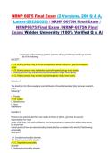 NRNP 6675 Final Exam &lpar;2 Versions&comma; 200 Q & A&comma;  Latest-2025&sol;2026&rpar; &sol; NRNP 6675N Final Exam &sol;  NRNP6675 Final Exam &sol; NRNP-6675N Final  Exam&colon; Walden University &vert; 100&percnt; Verified Q & A&vert; 