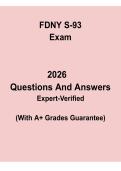 FDNY S-93 Exam Questions and Answers &vert; Study Guide PDF